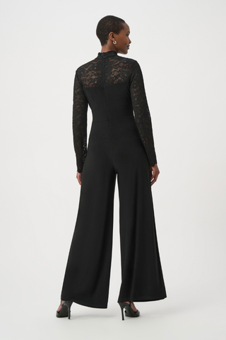 Sheer Lace Sleeve Wide-Leg Jumpsuit Ribkoff 264196