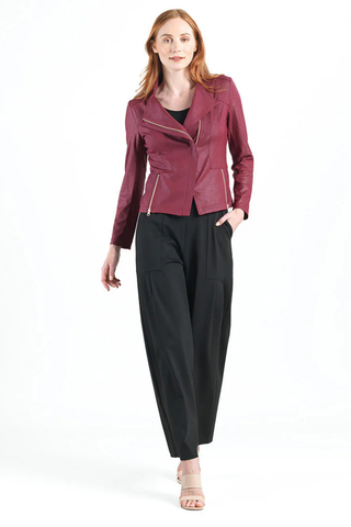 Clara Sunwoo Liquid Leather ™ Signature Jacket - Merlot JK161