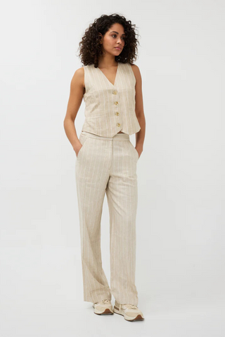 EsQualo Linen Stripe Vest SP2517006