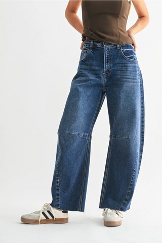 Just Black Denim The Seamed Barrel Jean BP473J-DK