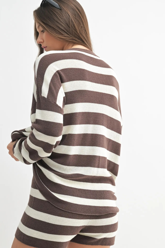 Mono B Spring Stroll Stripe Set - Rich Soil