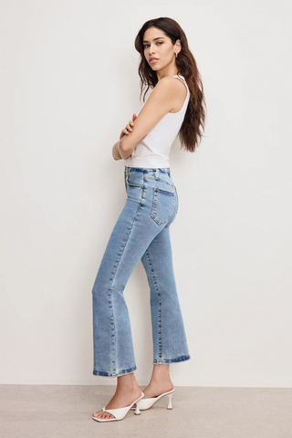 Good American Good Legs Crop Mini Boot Jeans