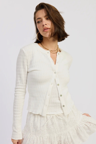 Emory Park Knit Button Up Long Sleeve Cardigan M9104T