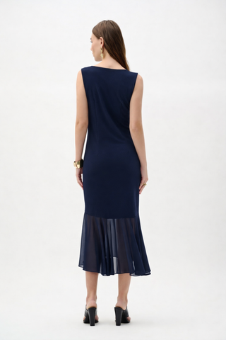 Ribkoff 262035 Silky Knit And Chiffon Flounce Dress