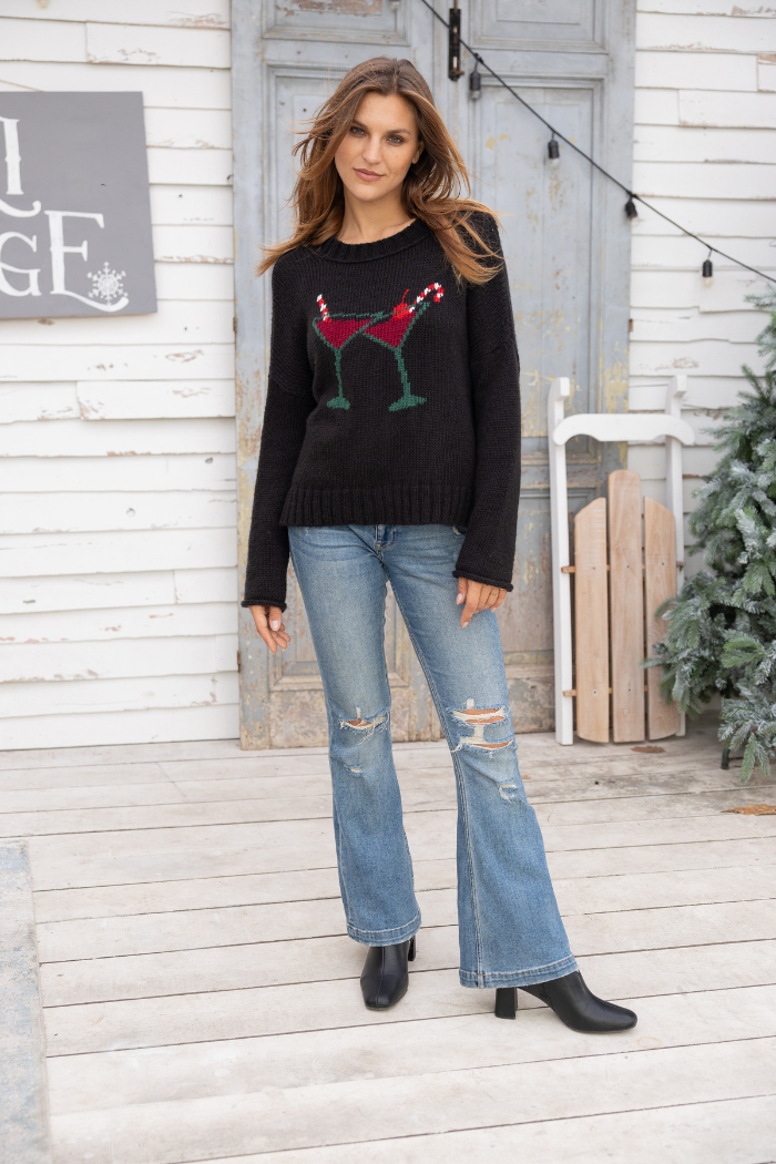 Wooden Ships Chin Chin Crewneck Sweater - Black