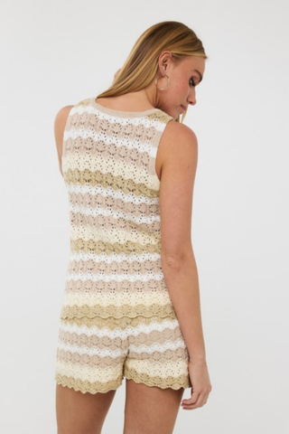 EsQualo Knit Striped Shorts