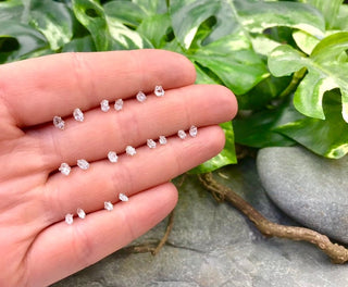 Raw Herkimer Diamonds Silver Studs
