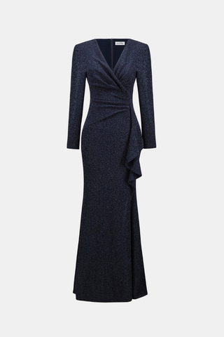 Sparkle Knit Wrap Gown Ribkoff 263735