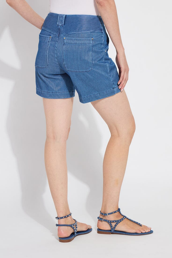 Lyssé Amira Denim Short - Mid Wash Sheen