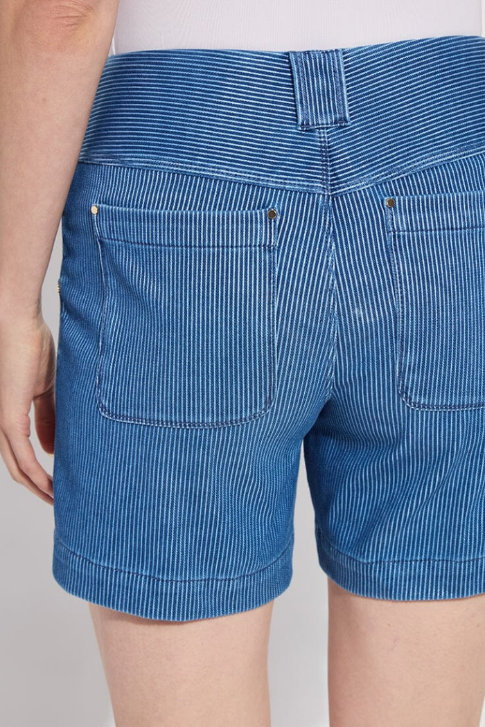 Lyssé Amira Denim Short - Mid Wash Sheen