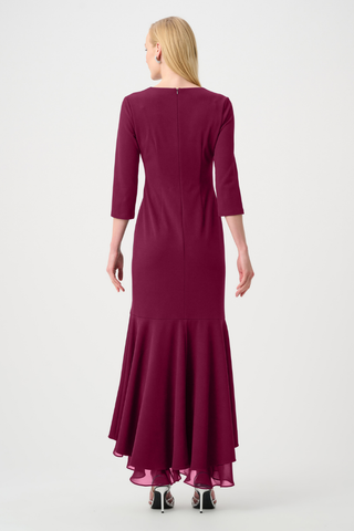 Scuba Crepe and Chiffon Ruffled Trumpet Gown 263741