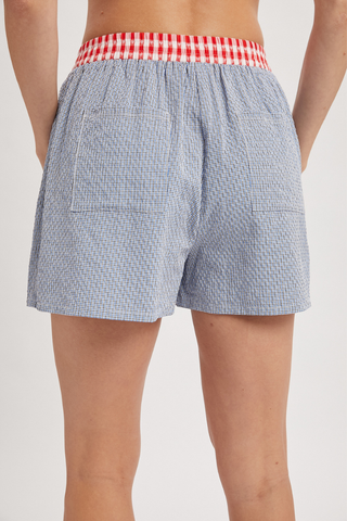 Wishlist Heart Plaid Boxer Shorts - Red Heart WL25-12179