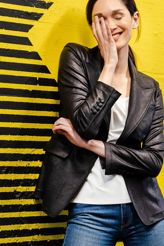 Clara Sunwoo JK124 Liquid Leather Blazer