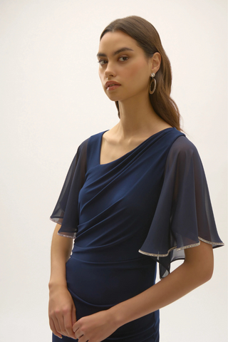 Ribkoff Silky Knit And Chiffon Sheath Dress 252719