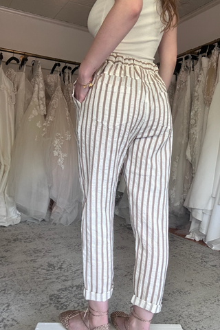 Scandal Italy Naomi Linen Pants - Beige