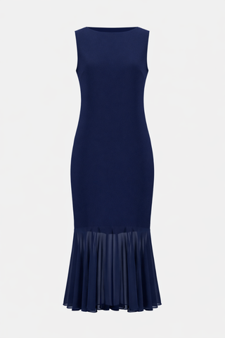 Ribkoff 262035 Silky Knit And Chiffon Flounce Dress