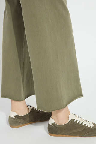 Lyssé Erin Hi Waist Wide Leg Denim Smoked Green
