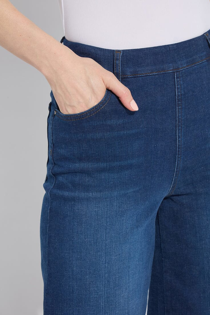 Lyssé Sylvie Wide Leg Premium Denim Indigo Black