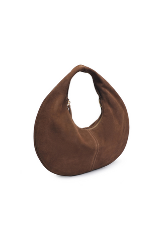 Moda Luxe Farrah Suede Hobo Bag - Chocolate