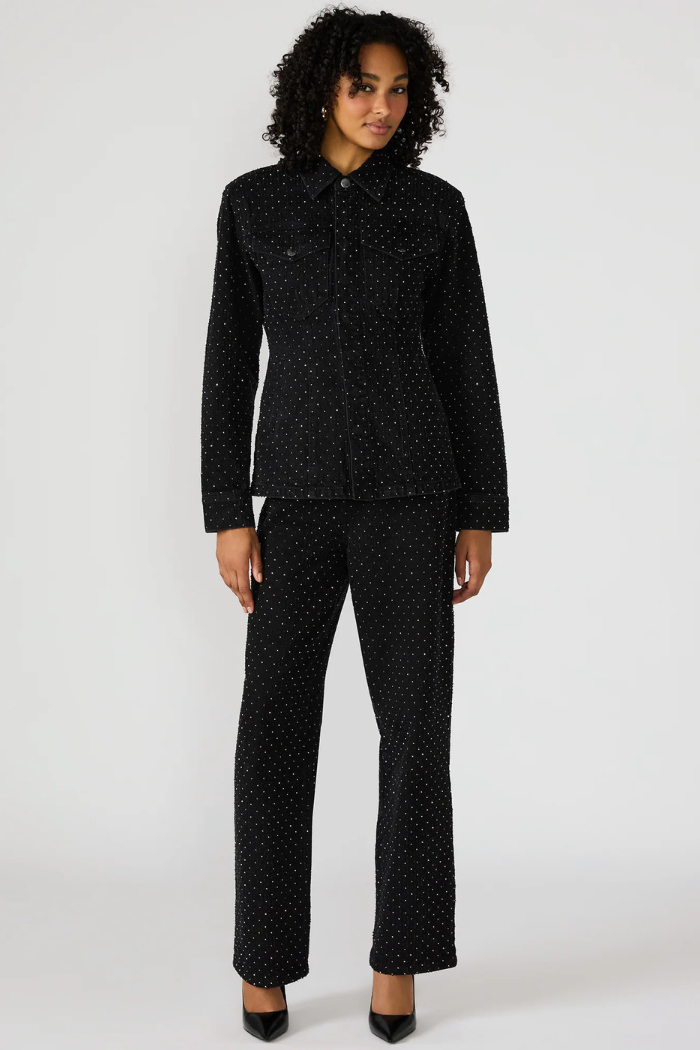 Steve Madden Parc Crystal Jacket - Black BP402011