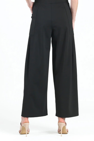 Clara Sunwoo Rayon-Ponte Knit - Pleated Wide Leg Pocket PT70RA