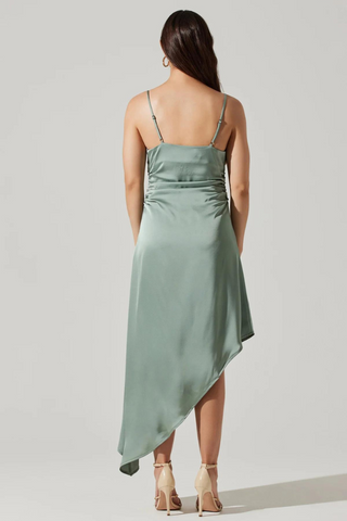 ASTR the Label | Mirie Cowl Neck Midi Dress in Sage