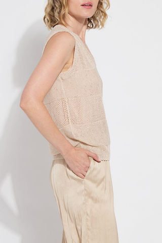 Lyssé Bria Sequined V-Neck Shell