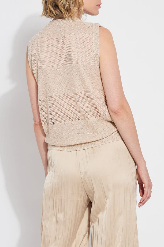 Lyssé Bria Sequined V-Neck Shell