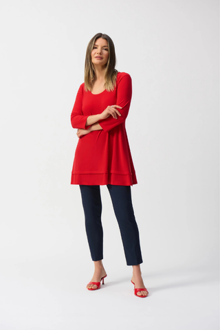 Ribkoff 251256 Textured Jacquard Crop Pull-On Pants