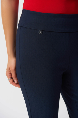 Ribkoff 251256 Textured Jacquard Crop Pull-On Pants