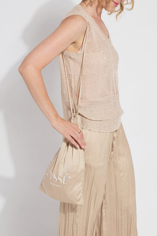 Lyssé Bria Sequined V-Neck Shell