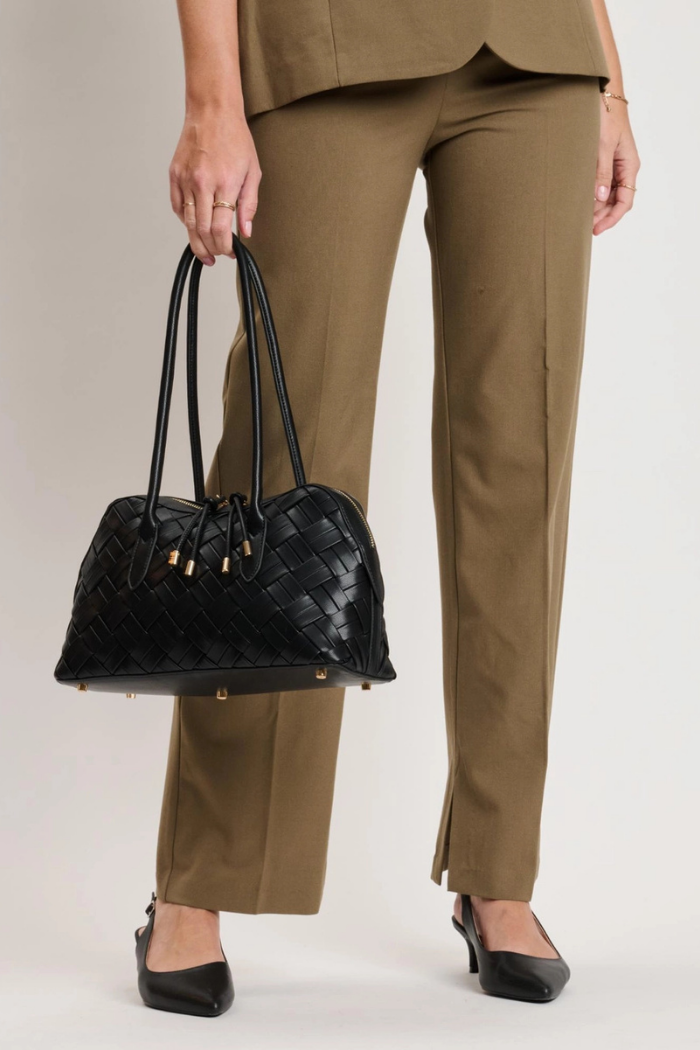 Lotus Shoulder Bag - Black