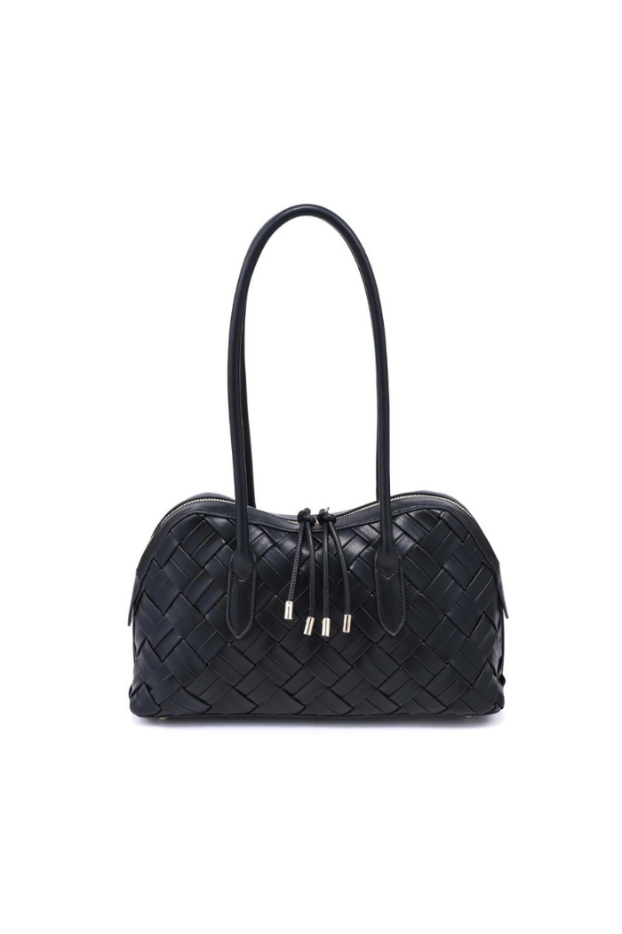 Lotus Shoulder Bag - Black