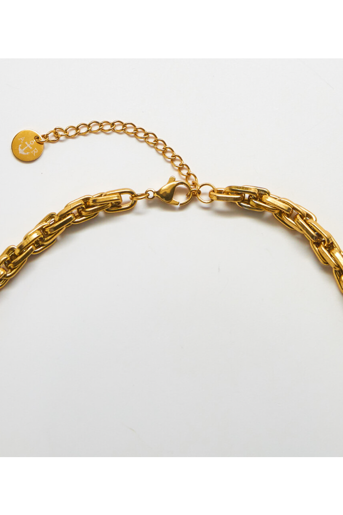 Gold Weave Chain Necklace
