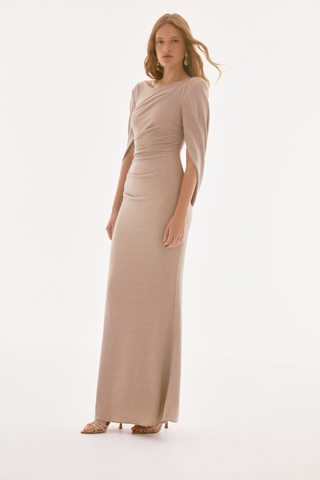 Signature | Lurex Knit Draped Trumpet Gown Ribkoff 251703