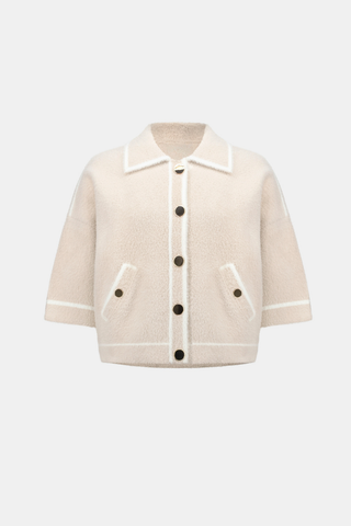Feather Yarn Knit Boxy Jacket Ribkoff 263950