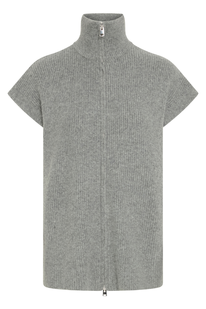 ICHI IHDucie Zip Front Sweater Vest  20124044