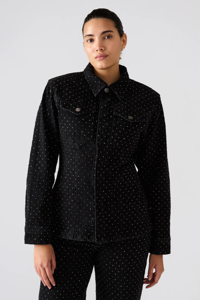 Steve Madden Parc Crystal Jacket - Black BP402011