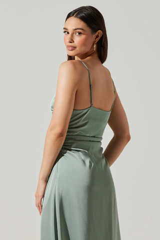 ASTR Mirie Cowl Neck Midi Dress