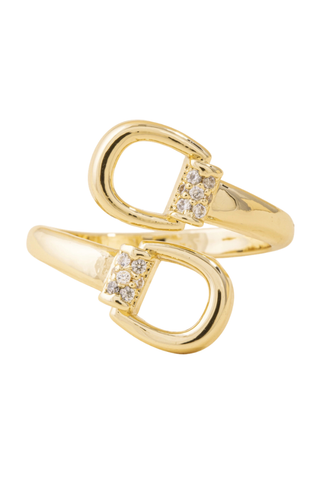 CZ Stirrup Bypass Adjustable Ring Anarchy Street R0478