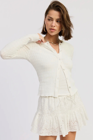 Emory Park Knit Button Up Long Sleeve Cardigan M9104T