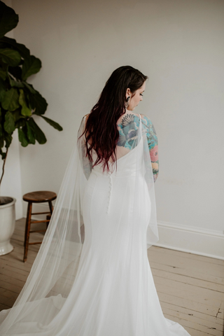 Cape Drape Wedding Veil