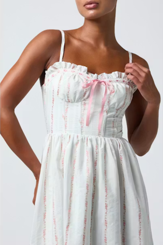 Lulus Danica Corset Sweetheart Midi Dress WS-2408003