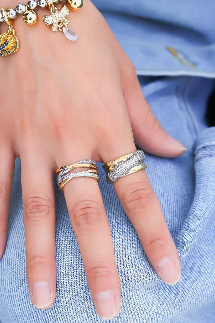 OMGBlings LRN384 - Two Tone Ring