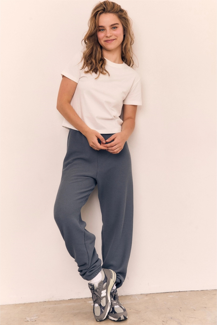 The Blank Lab Mineral Washed Cotton Cropped Tee - Off White