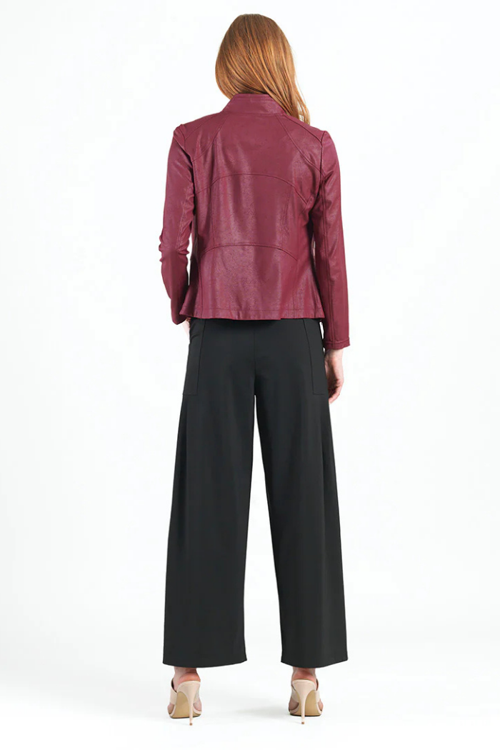 Clara Sunwoo Liquid Leather ™ Signature Jacket - Merlot JK161