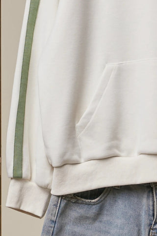 Fa La La Stripe Sleeve Hoodie Mello. MT51203