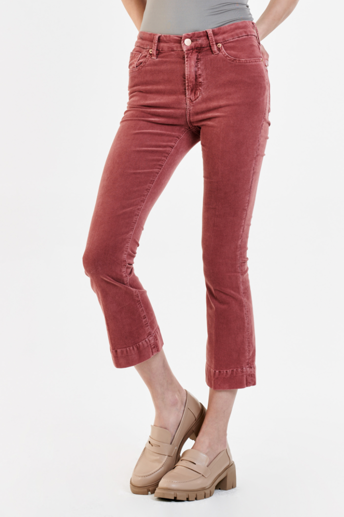 Jeanne Super High Rise Cropped Flare Cords