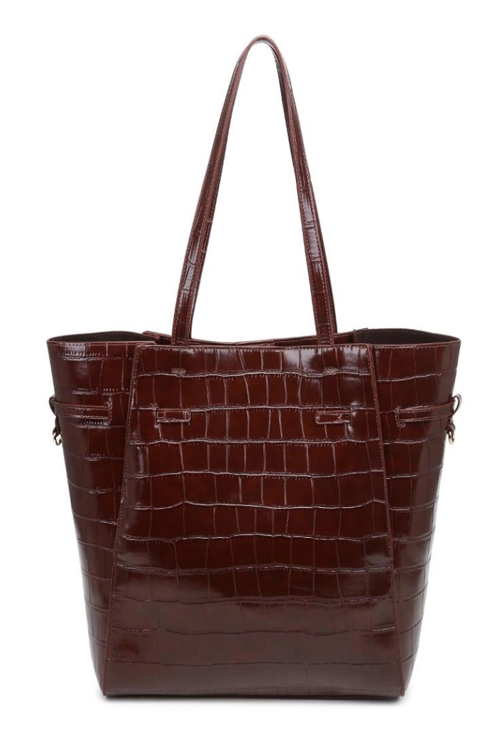 Moda Luxe Athena Bucket Bag - Chocolate