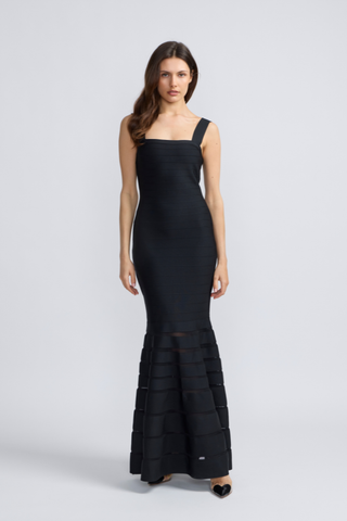 Fishtail Bandage Dress oo la la M10514D-BLACK